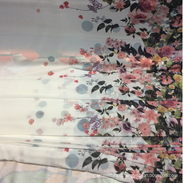 New Fashion Flower Design Printed Chiffon Dress Garment Fabric